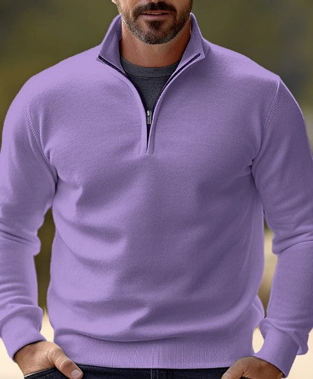 Variant image for Pull Homme Hiver Quart-Zipper Confortable-49