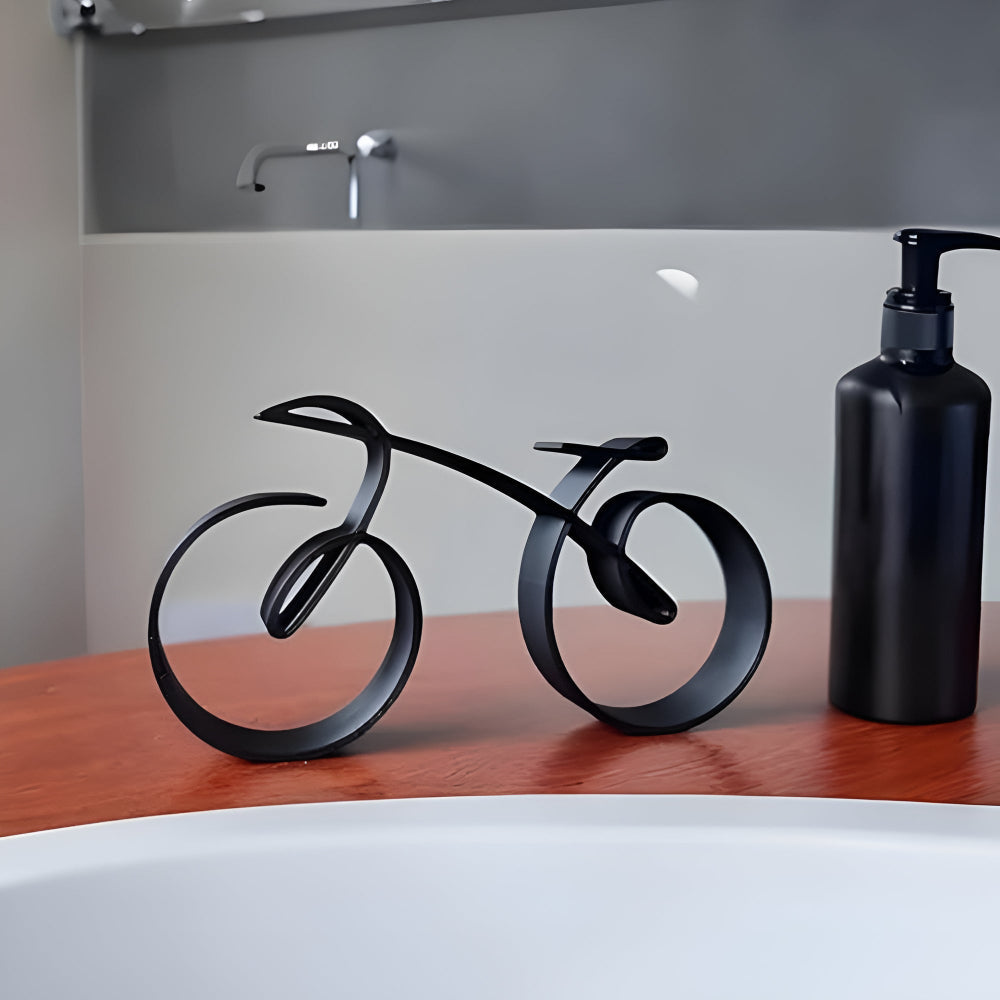 Sculpture de vélo en métal moderne abstraite 0