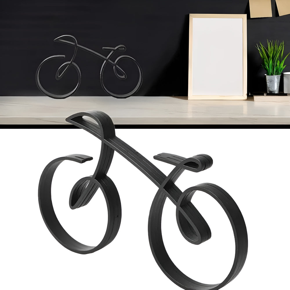 Sculpture de vélo en métal moderne abstraite 4