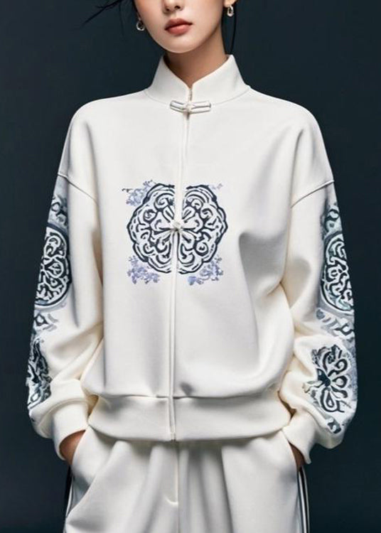 Sweat-shirt Femme Col Montant Imprimé 1