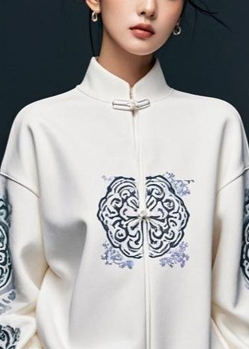 Sweat-shirt Femme Col Montant Imprimé 2