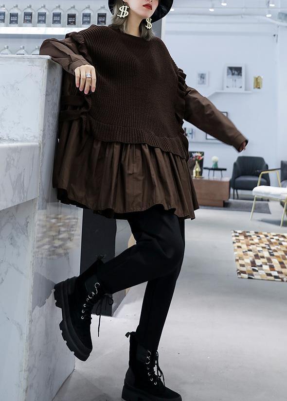 Sweat-shirt Femme Col Rond Style Automnal 0