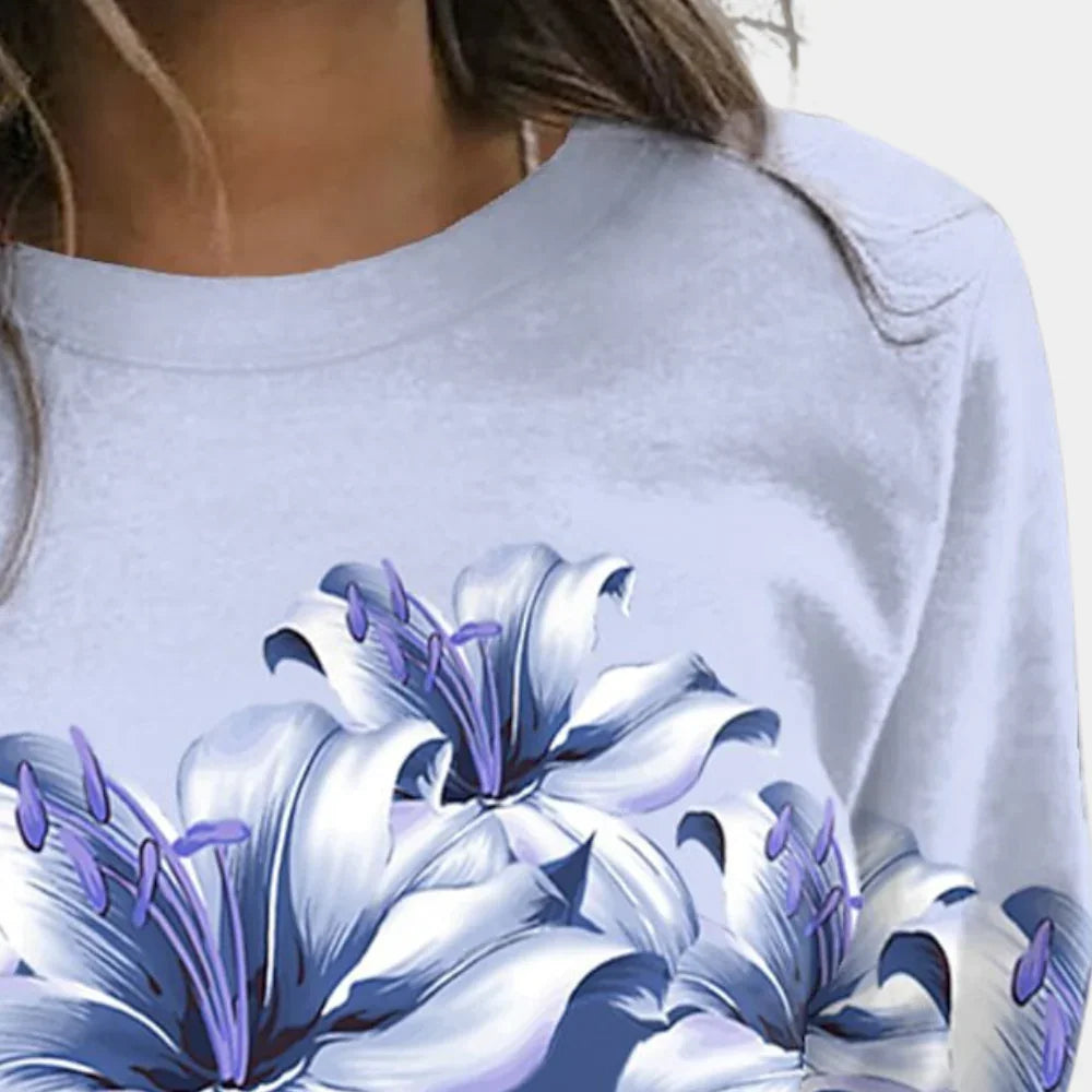 Sweat-shirt Femme Imprimé Floral Décontracté 2