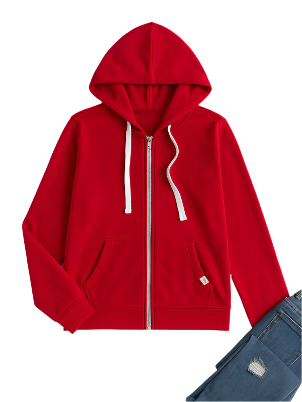 Sweat à Capuche Zippé Femme Confortable 0