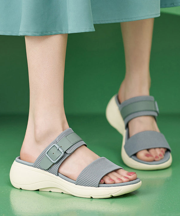 Tongs Femmes Compensées À Bout Ouvert Trendy 1