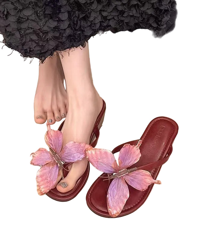 Tongs Pour Femmes Motif Papillon Confortables 0