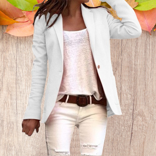 Veste Femme Ajustée Chic à Col à Revers 5