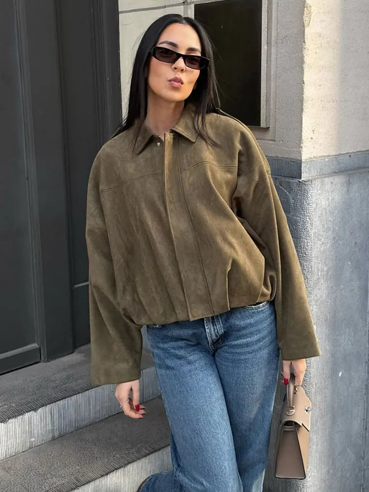 Veste Femme Blouson Aviateur Ample Moderne 3