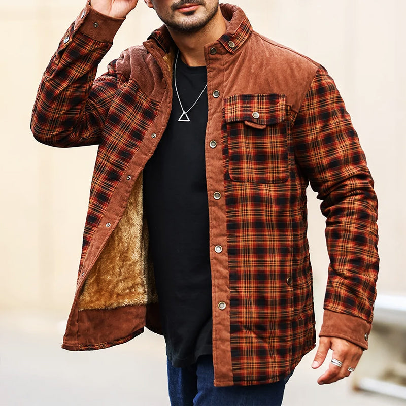 Veste d'extérieur à carreaux pour homme 6