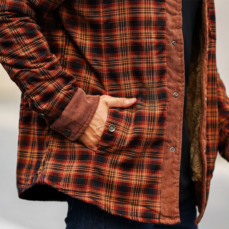 Veste d'extérieur à carreaux pour homme 7