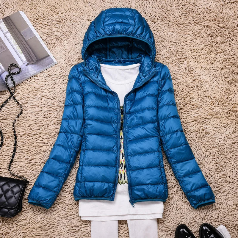 Veste d'hiver légère pour femmes avec capuche 7