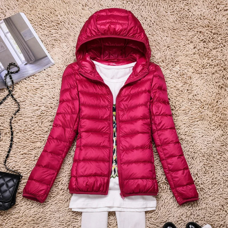 Veste d'hiver légère pour femmes avec capuche 8