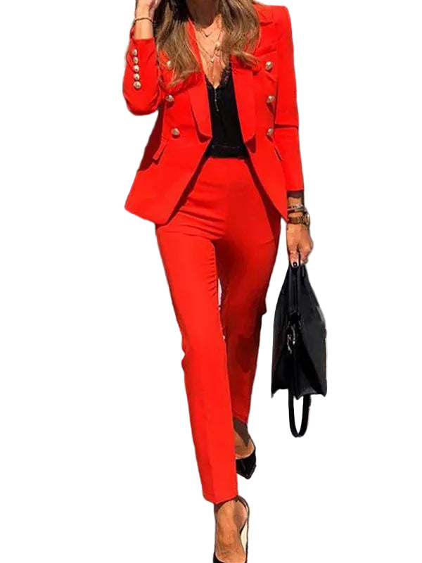 Women’s Blazer and Trousers Set Chic 0