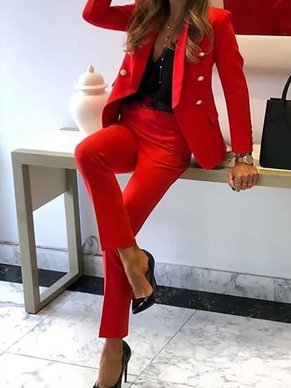Women’s Blazer and Trousers Set Chic 3