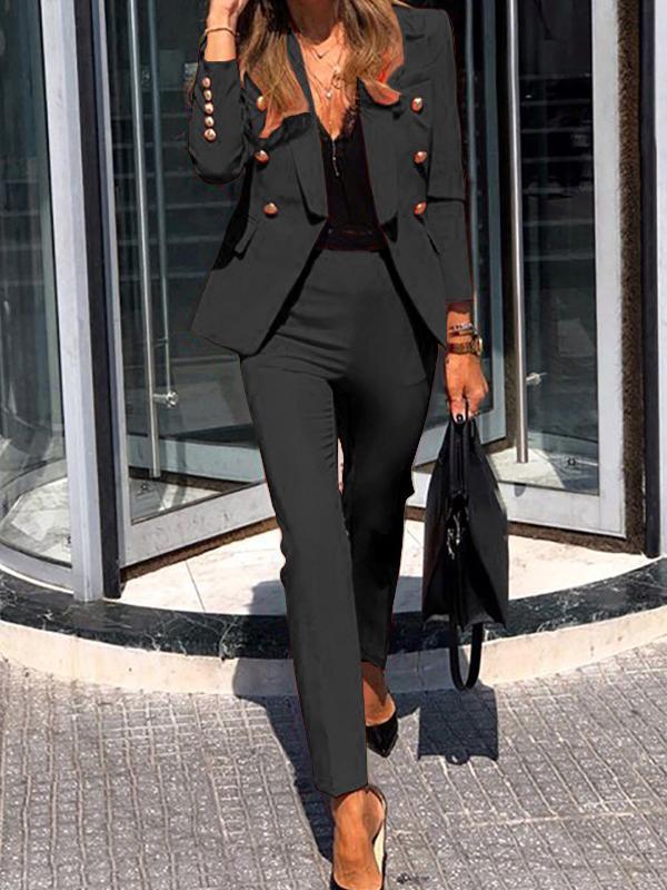Women’s Blazer and Trousers Set Chic 9
