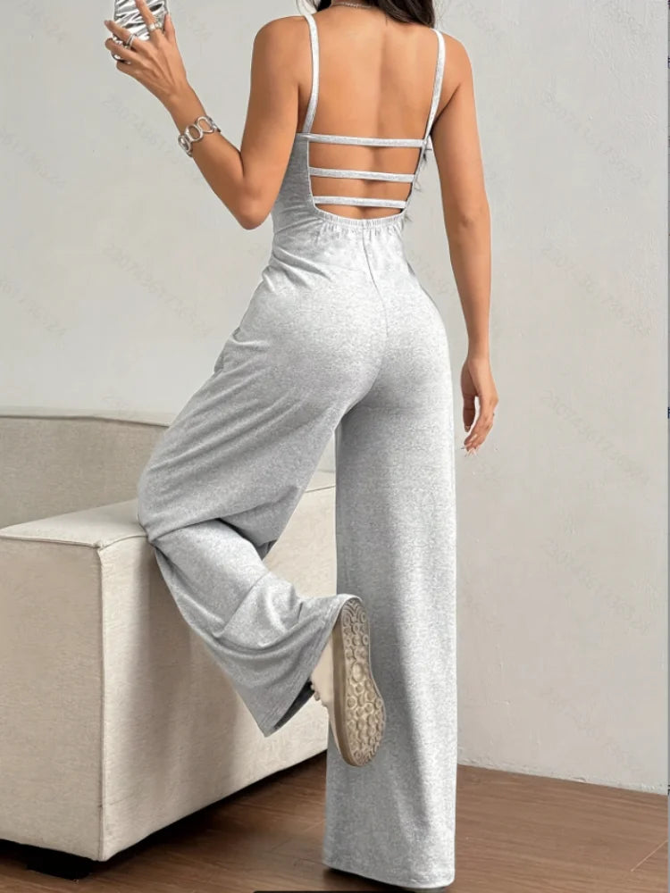 Women’s Casual Jumpsuit Backless 3