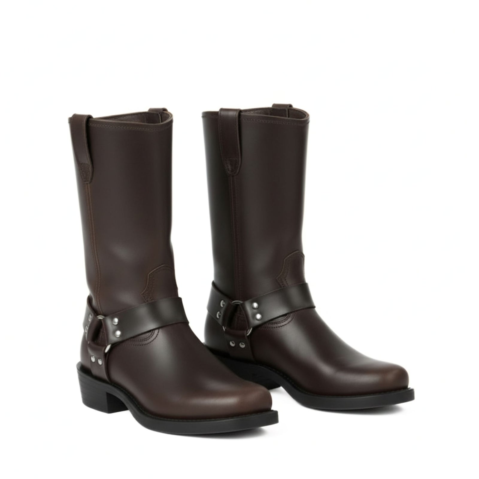 Bottes de Cowboy en Cuir Vintage pour Homme