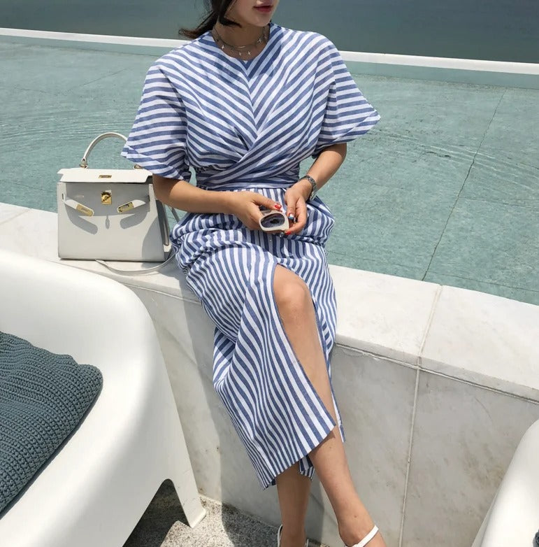 Robe Bandage Rayée