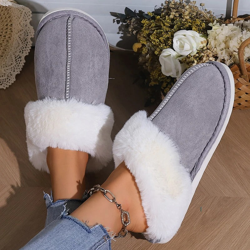 Chaussons d'intérieur en peluche pour femmes