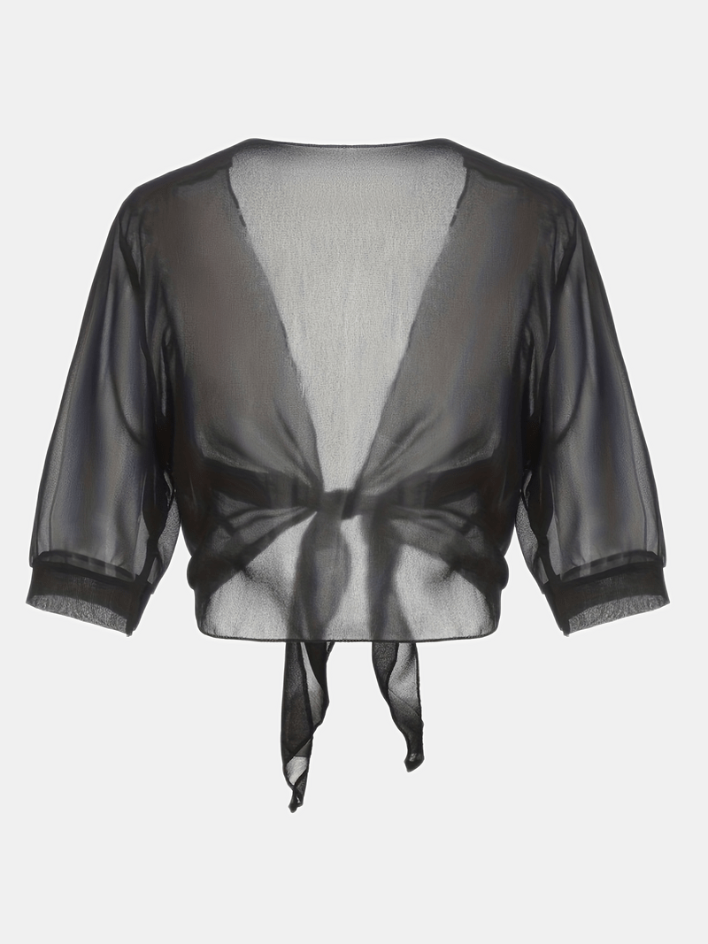 Chemisier Femme Chic Ouvert Aéré Tissu Léger-6