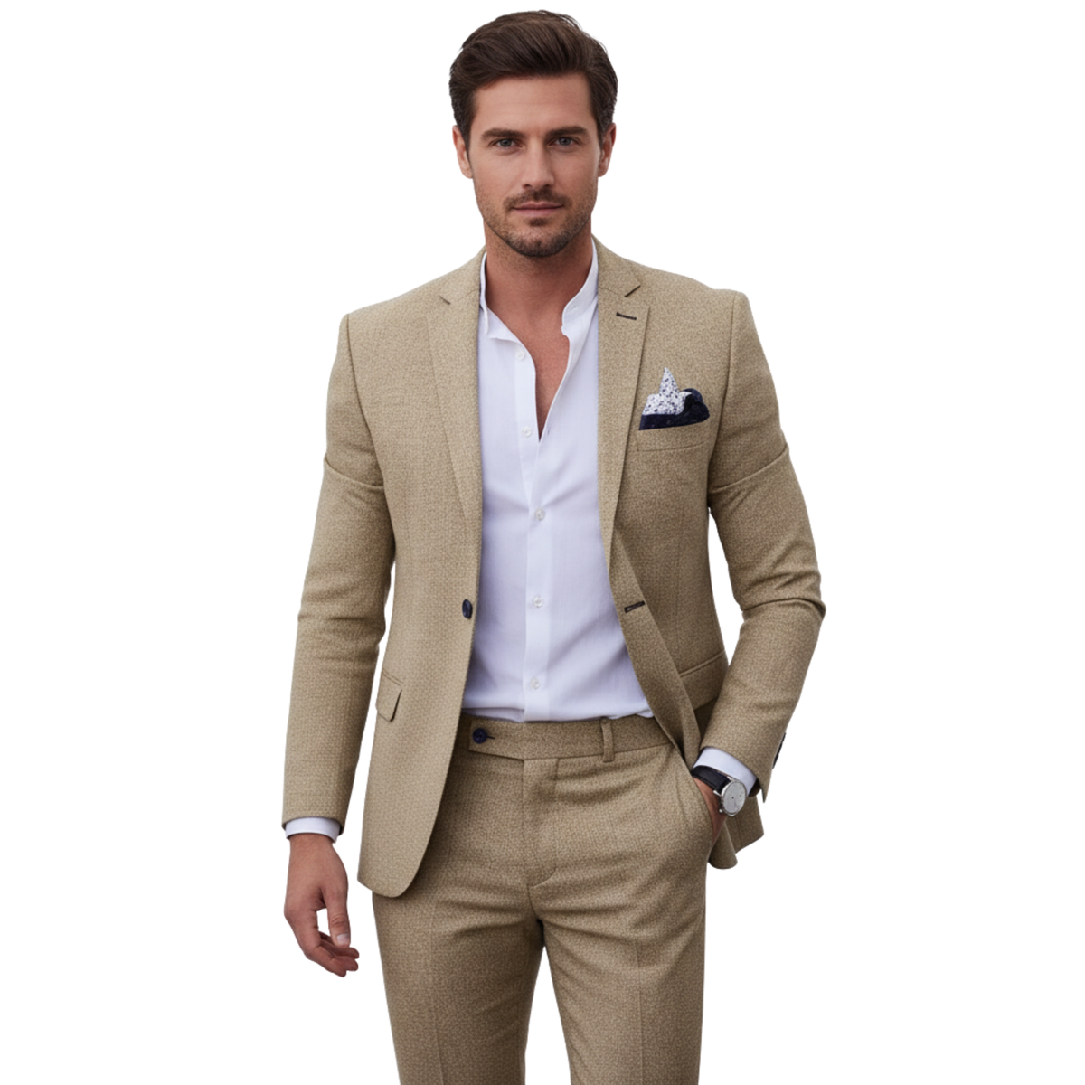 Ensemble 2 pièces pour hommes composé d'un blazer business simple et d'un pantalon
