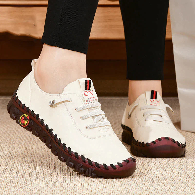 Variant image for Chaussures Femmes Confortables Noires Orthopédiques Sans Ampoules Cuir Synthétique-1