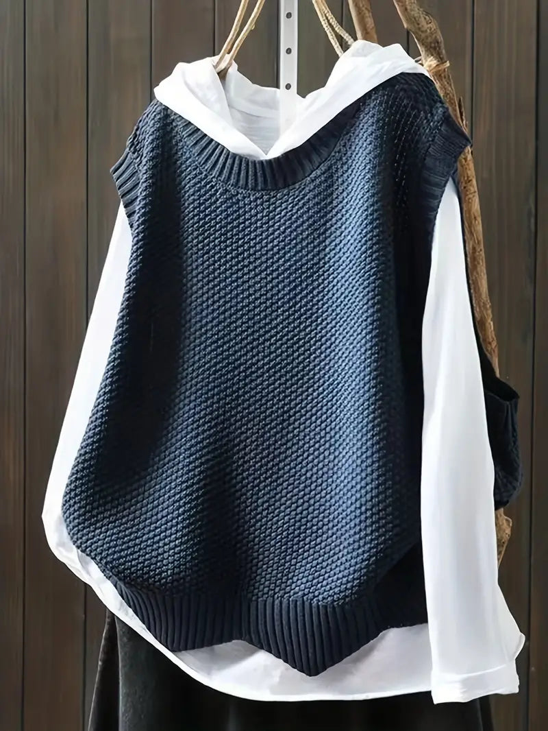 Variant image for Pull Femme Décolleté Rond Confortable en Mélange de Fibres Douces-9