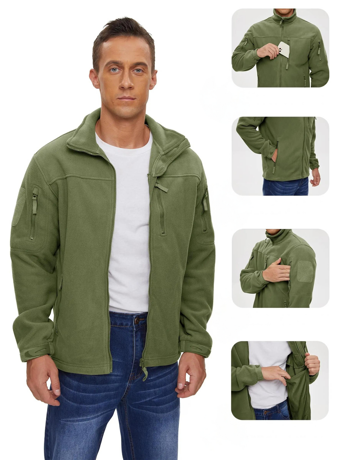 Veste polaire zippée pour hommes