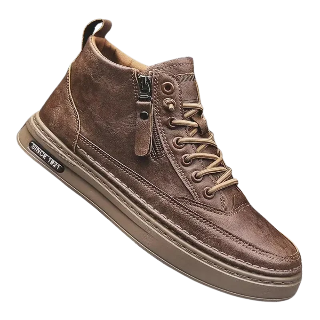 Bottes hautes en cuir pour hommes