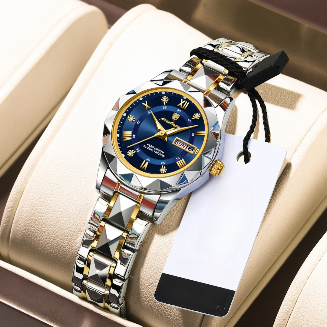 Montre de luxe en acier inoxydable pour femmes