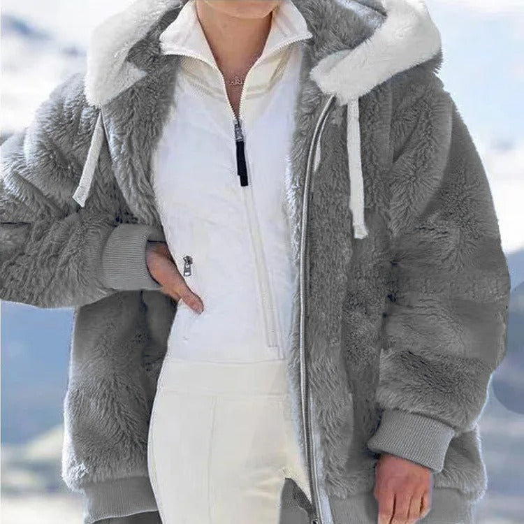 Veste polaire à capuche pour femmes