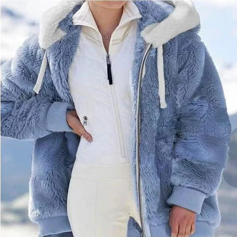 Veste polaire à capuche pour femmes