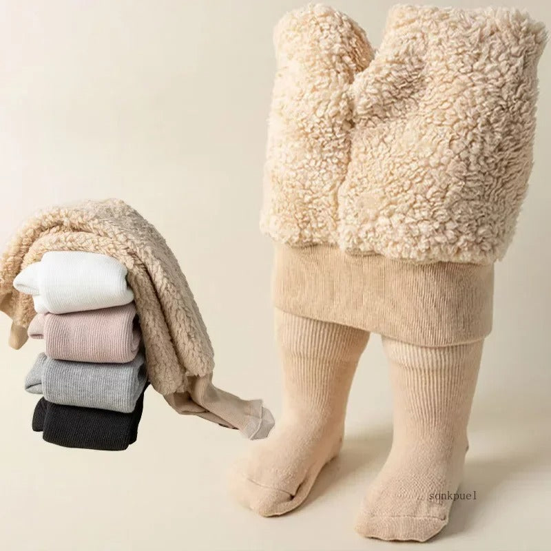 Collants d'hiver en coton épais pour enfants