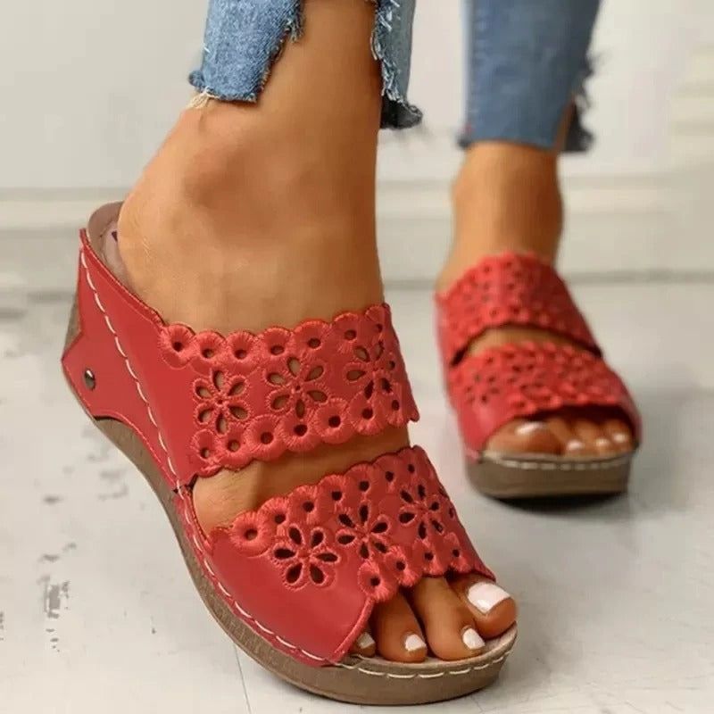 Sandales à semelles compensées pour femmes