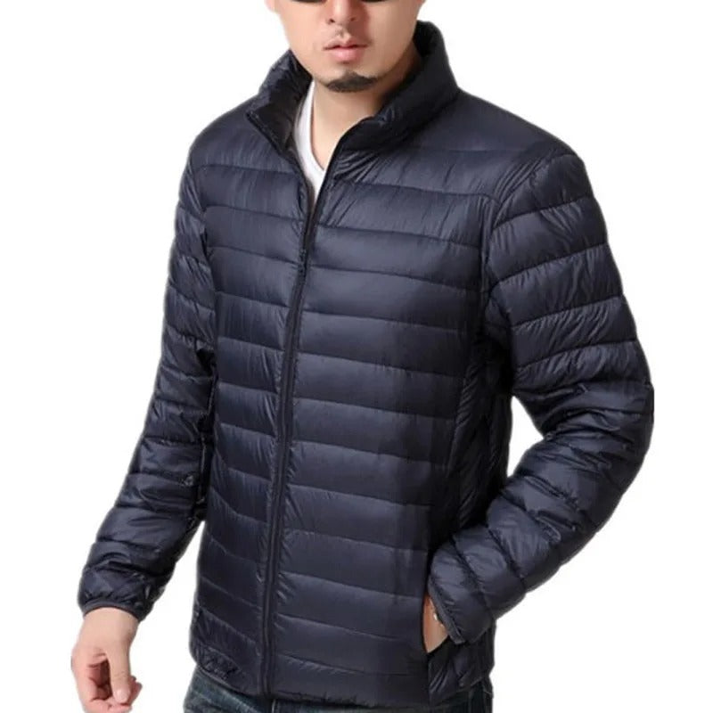 Veste en duvet de canard ultraléger blanche pour hommes