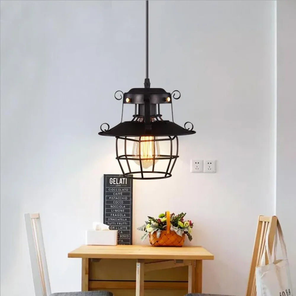 Lampe suspendue rétro industrielle
