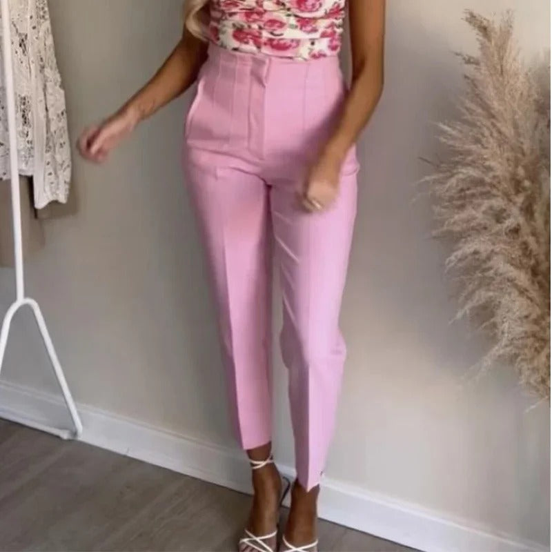 Pantalon taille haute pour femmes