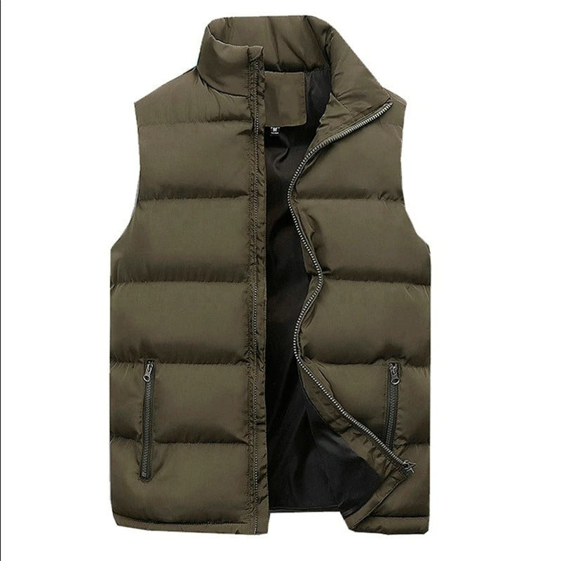 Veste polaire matelassée sans manches pour hommes