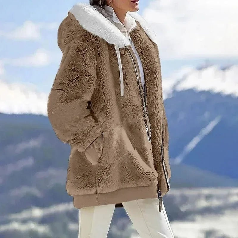 Veste polaire à capuche pour femmes