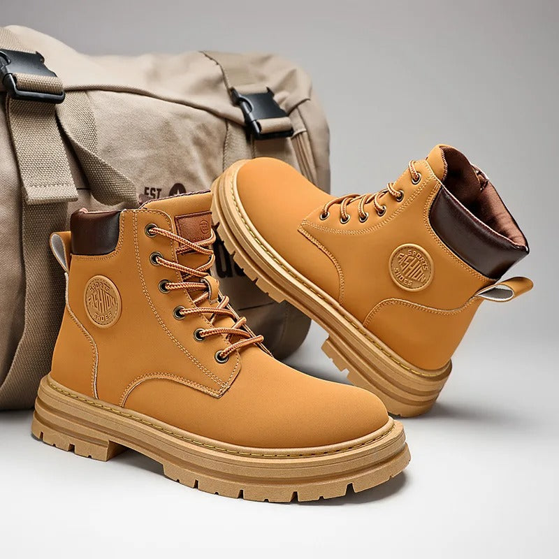Bottes en cuir rétro pour hommes