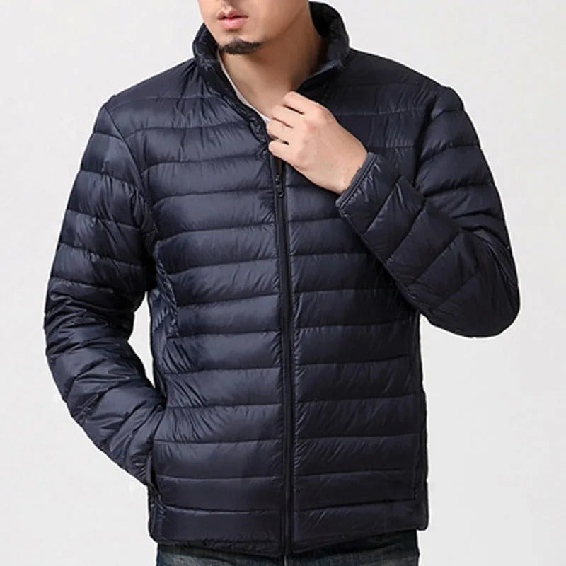 Veste en duvet de canard ultraléger blanche pour hommes