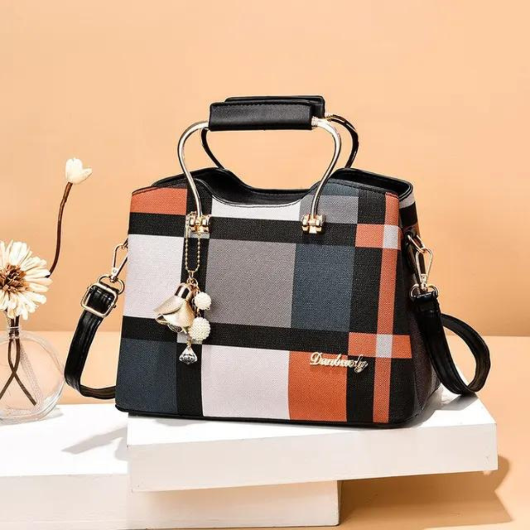 Sac à bandoulière à motif plaqué pour femme