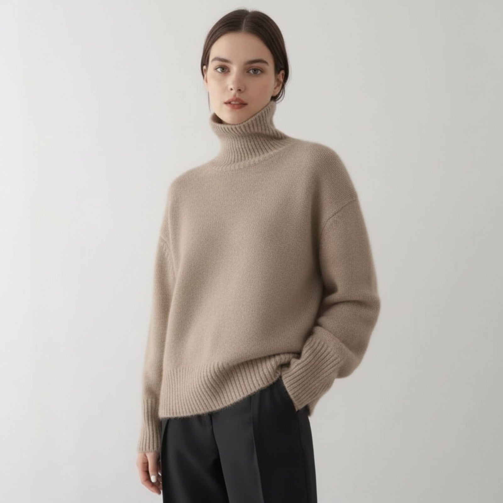 Pull en Cachemire pour Femmes au Col Roulé