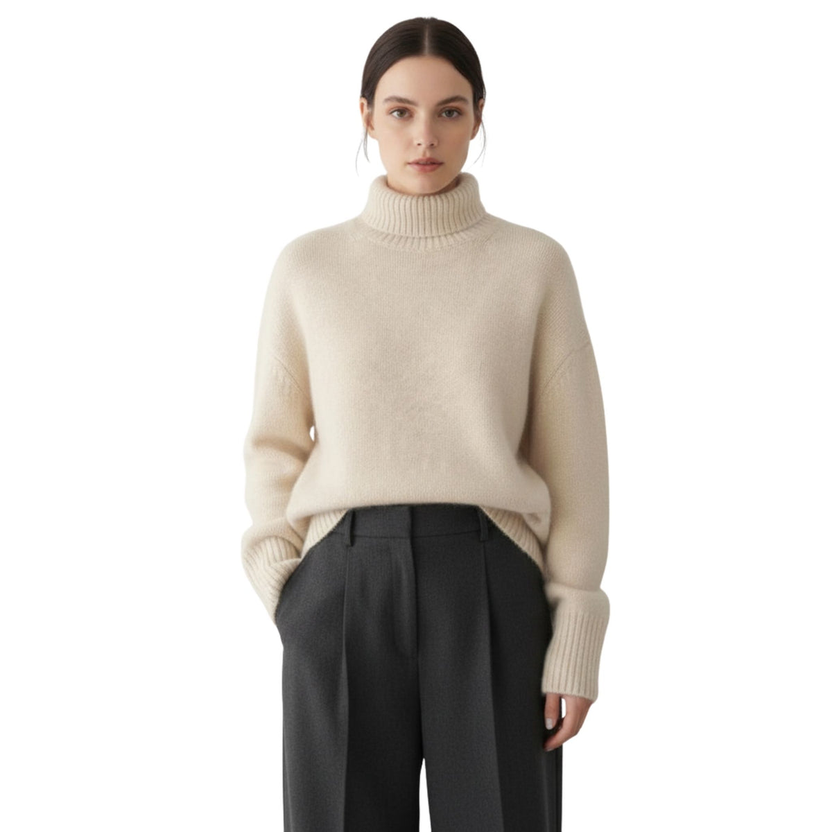 Pull en Cachemire pour Femmes au Col Roulé