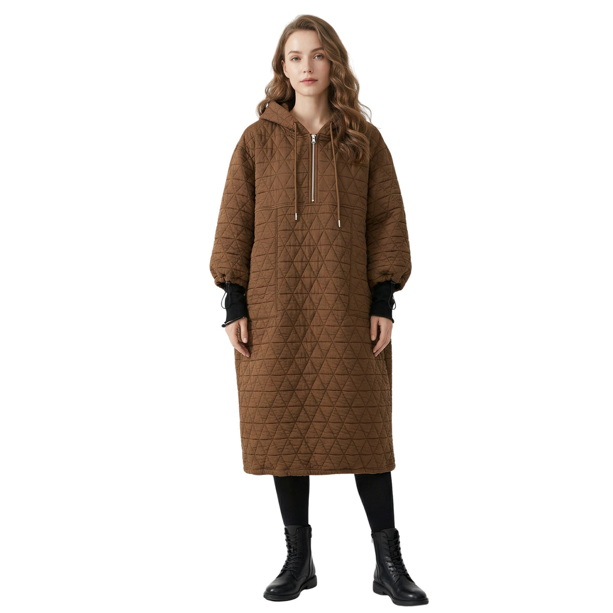 Robe à capuche Chic avec Cordon de Serrage