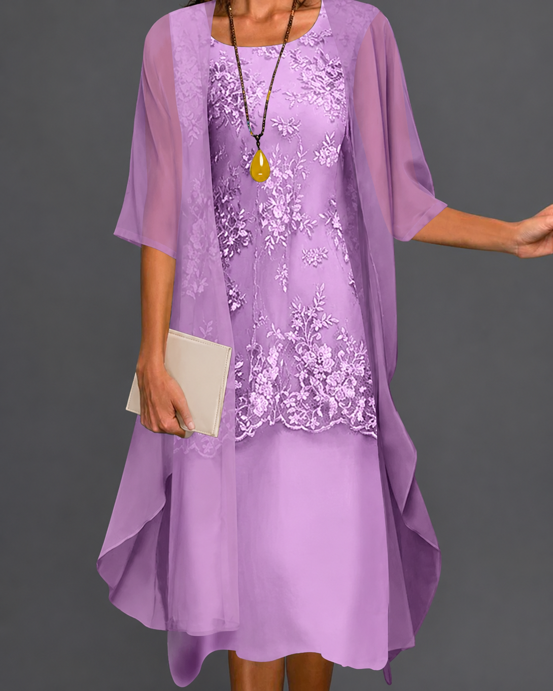 Robe Femme Midi Chic Deux Pièces