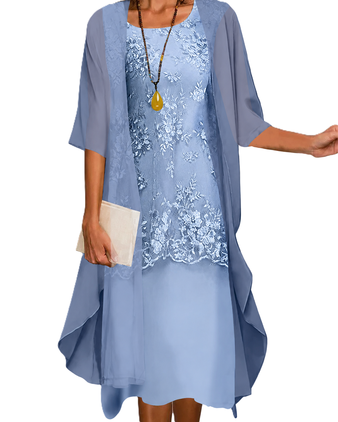 Robe Femme Midi Chic Deux Pièces