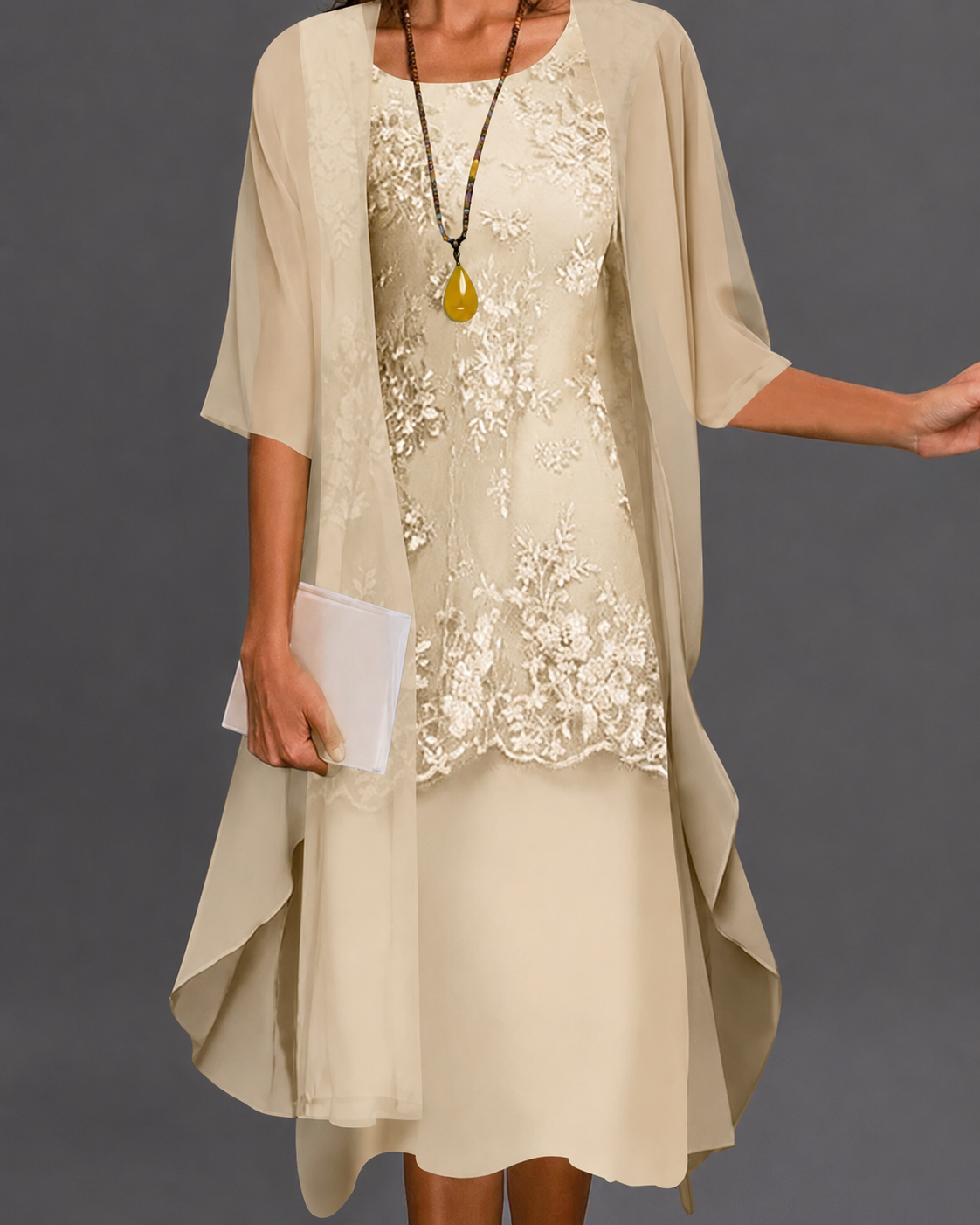 Robe Femme Midi Chic Deux Pièces