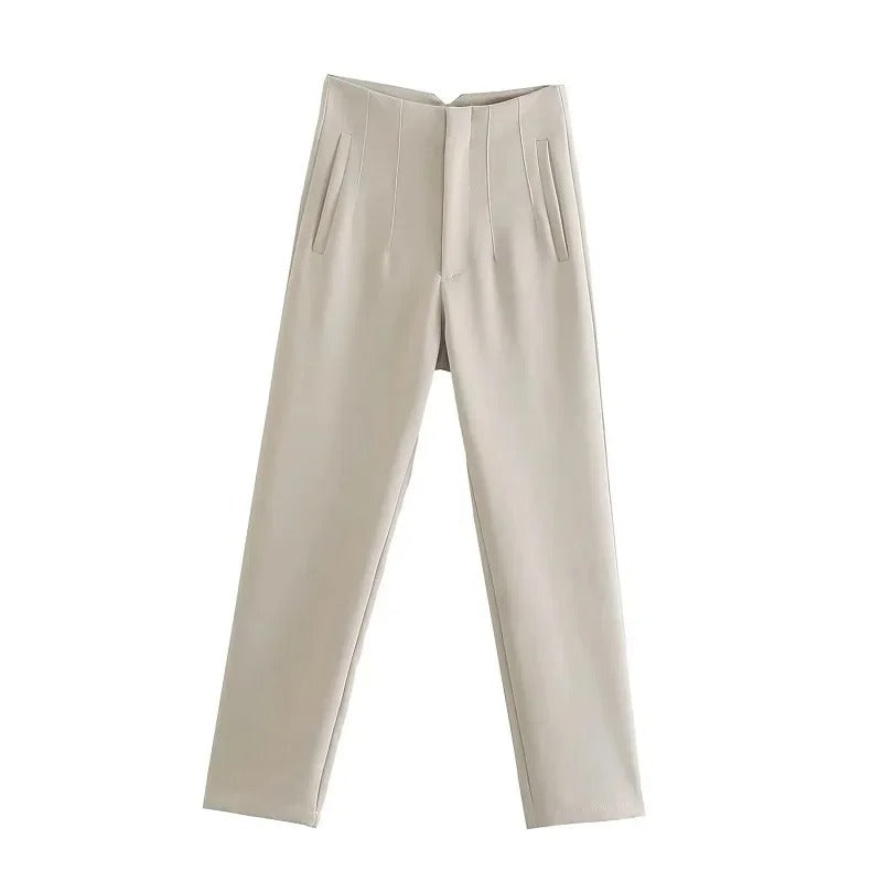 Pantalon taille haute pour femmes