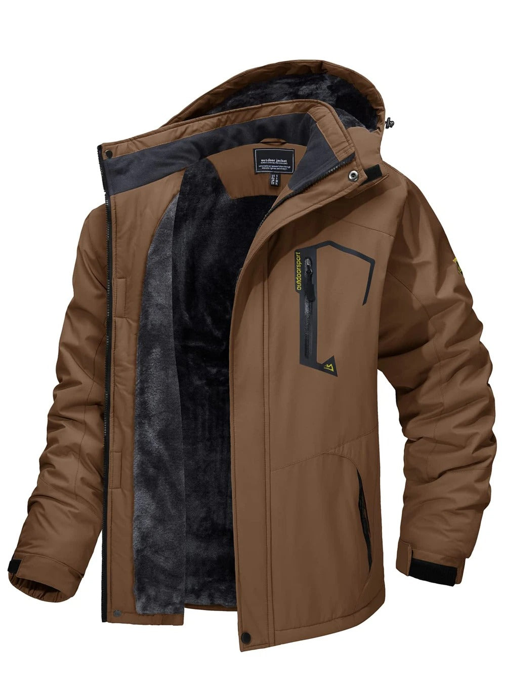 Veste de ski polaire à capuche pour hommes